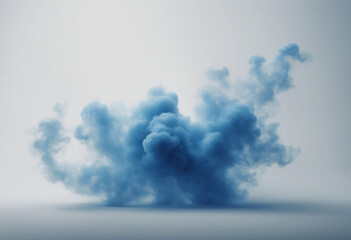 Wall Mural - a blue smoke explosion border isolated on white background transparent graphic resources