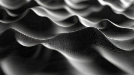 Poster - Abstract digital noise textures displaying high fidelity patterns and waves, with subtle variations in gray tones