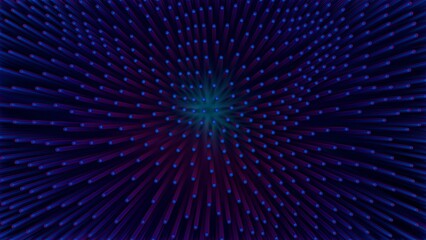 Poster - Red and Blue Abstract Radiating Light Pattern