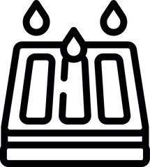 Poster - Simple vector, perfect for apps and websites, representing a rainwater harvesting system collecting rain drops