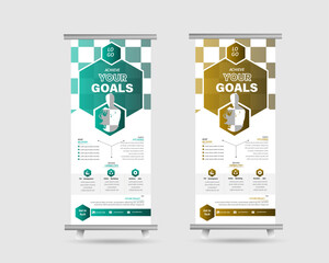 Creative Corporate business Roll up banner stand template design