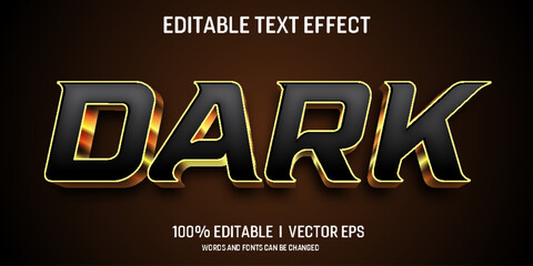 Poster - editable dark vector text effect with modern style design