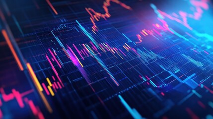 Poster - Abstract Stock Market Chart