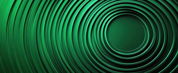 Poster - Abstract Green Circular Pattern