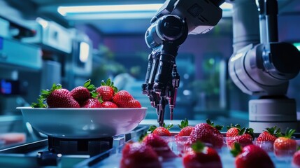 Poster - Robotic Arm Picking Strawberries