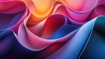 Poster - Abstract Wavy Paper Art
