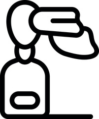 Poster - This icon represents a man immersed in a virtual reality experience using vr glasses