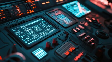 Poster - Futuristic Control Panel