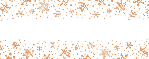 Wall Mural - christmas banner with snowflake border isolated vector illustration