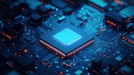 Poster - Circuit Board with CPU