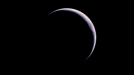 Beautiful Moon with craters in different phases. Full lunar day time lapse. Astronomy Looped animation footage in Ultra HD 4K.