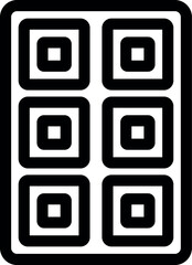 Poster - Simple vector icon of a chocolate bar divided into squares, perfect for projects related to sweet treats