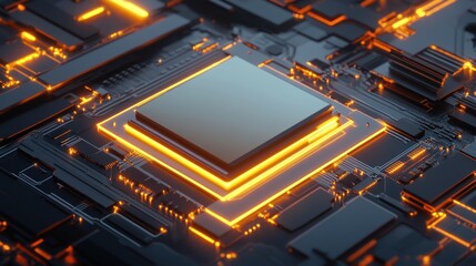 Poster - Computer Chip Circuitry