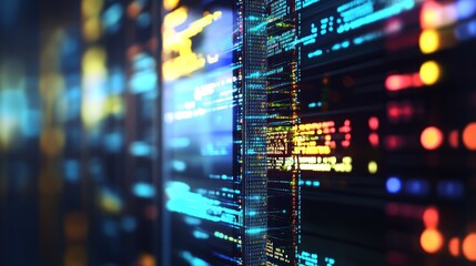 Poster - Server Racks with Colorful Code