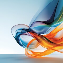 A captivating abstract image featuring vibrant swirls of colorful light. The smooth and dynamic flow creates a sense of motion and artistic energy, perfect for modern design projects.