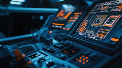 Poster - Futuristic Cockpit Interior Design