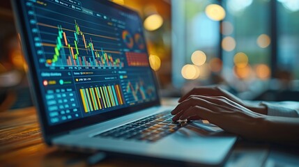 Poster - Financial Analysis on Laptop