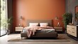 © Egriva - Modern Bedroom Interior Design with Orange Wall