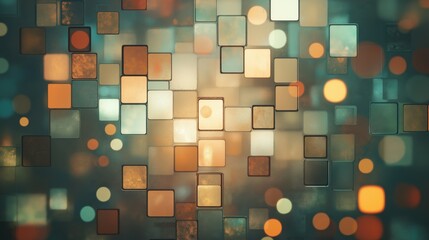Poster - abstract attractive background consisting of pieces of multicolored glass and rays of light. Pleasant and minimalistic shades
