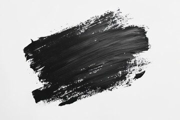 Poster - Deep ink pattern created by marker. Standalone brush mark against a light background