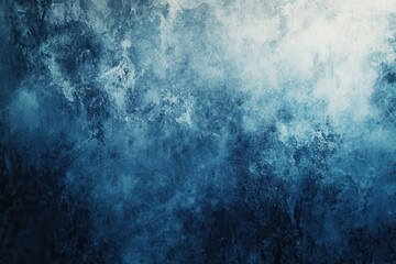 Poster - Textured abstract background in blue and white shades with luminous effects, empty canvas, and grainy texture in a dynamic, artistic motion display