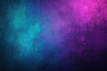 Poster - Deep violet and teal, a common textured grainy noise distressed vacant area or spray pattern, a harsh abstract retro aesthetic radiating luminescent hue and glimmering gradient background design