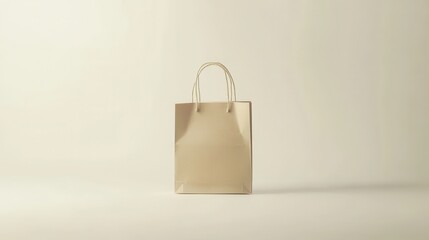 Poster - Simple Paper Shopping Bag Standing Upright