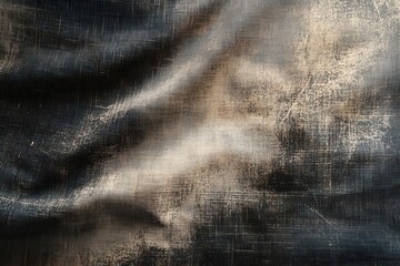 Poster - Gray fabric background: a unique blend of hues and digital effects, showcasing a rough texture, color transition, and abstract artwork with luminous light for an illuminated layout