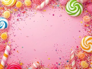 Canvas Print - background with candy