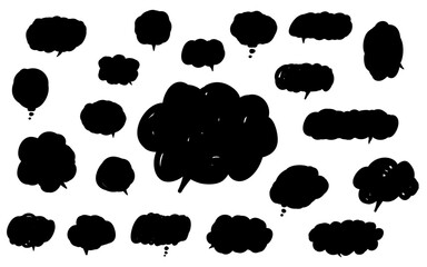 Wall Mural - A set of speech bubbles handwritten with a felt-tip pen	
