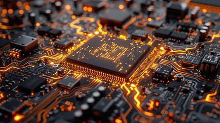 Poster - Close-up of a Microchip