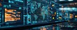 © ImagePulse - Cybersecurity threat map displayed on a large digital screen in a control room