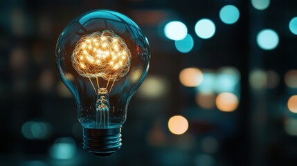Poster - Brain Light Bulb
