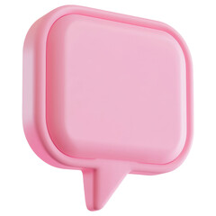 Poster - Pastel Pink Speech Bubble Icon