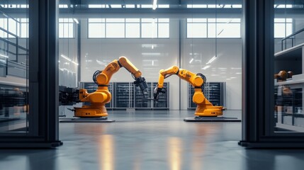 Poster - Industrial Robots in a Modern Factory