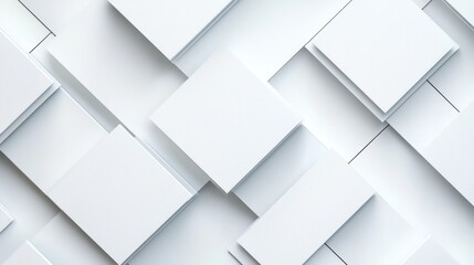 Poster - Abstract White Geometric Pattern