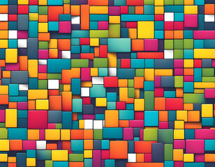 colorful block with cool isolated pop art style background