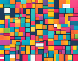 colorful block with cool isolated pop art style background