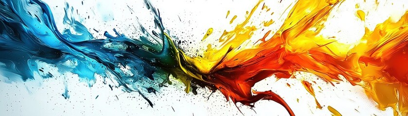 Poster - Vibrant Colorful Splash in Anime Style Arrangement