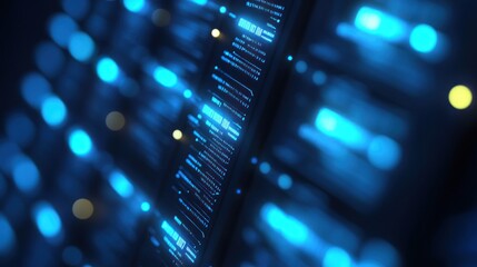Poster - Abstract Digital Interface with Blurred Lights