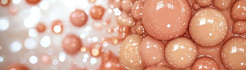 Poster - Abstract 3D Illustration of Colorful Spheres and Bokeh