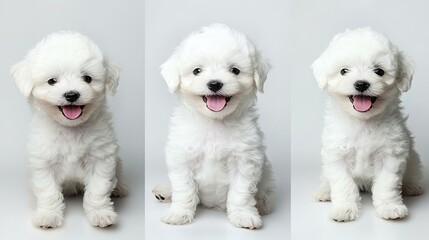 Poster - smiling maltipoos showcasing their playful personalities indoors generative ai