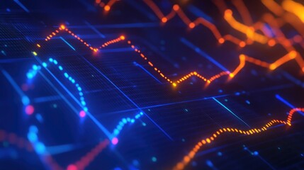 Poster - Abstract Graphic of Economic Data