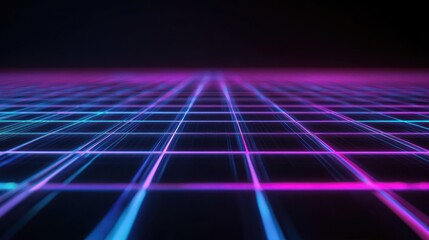 Poster - Abstract Neon Grid