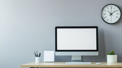Poster - Modern Minimalist Home Office Desk Setup