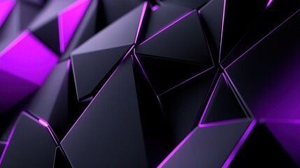 Poster - Abstract Purple Geometric Shapes