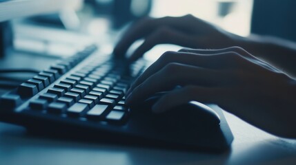 Poster - Hands Typing on Keyboard