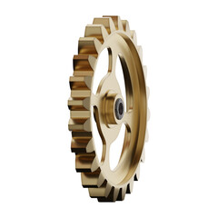 Wall Mural - cog wheel on white background
