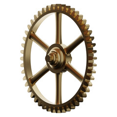 Wall Mural - cog wheel on white background