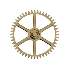Wall Mural - cog wheel on white background